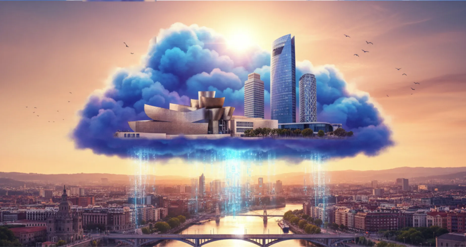 Bilbao con una nube encima