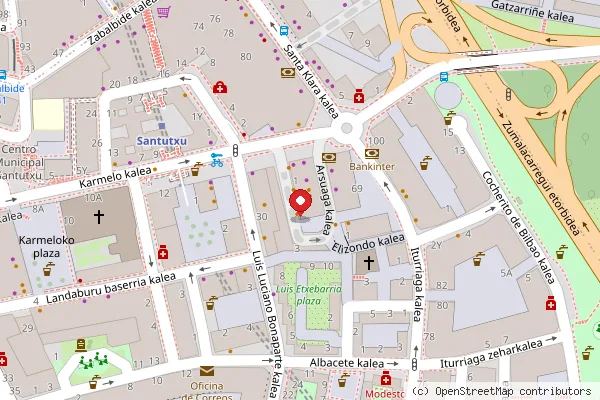 Plano de la zona de Aukera Taberna
