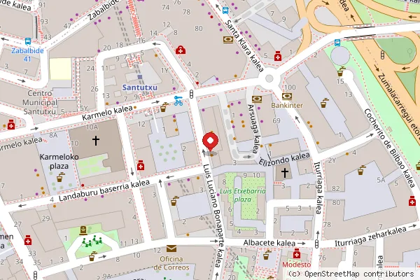 Plano de la zona de Bar Provenza