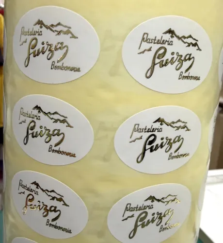 Adhesivos con relieve para Pastelería La Suiza de Bilbao
