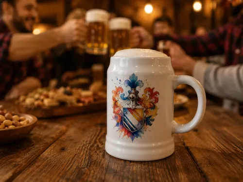 Jarras de cerveza de 700 ml para las cuadrillas.