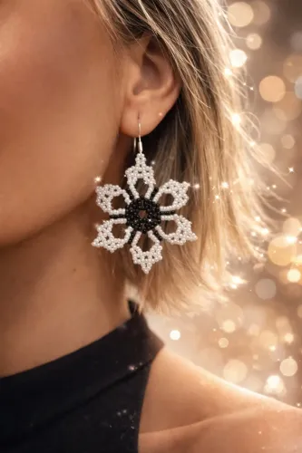 Pendientes flor grande byn