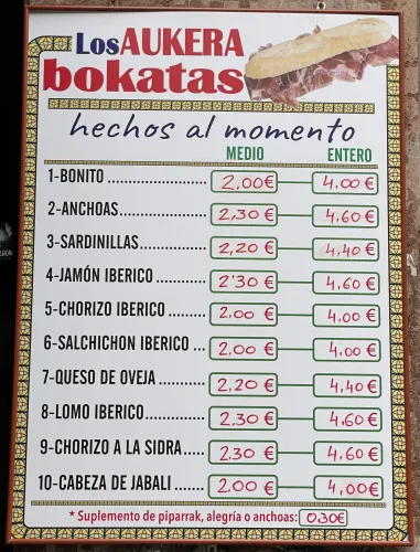 Nuestros bocadillos.
